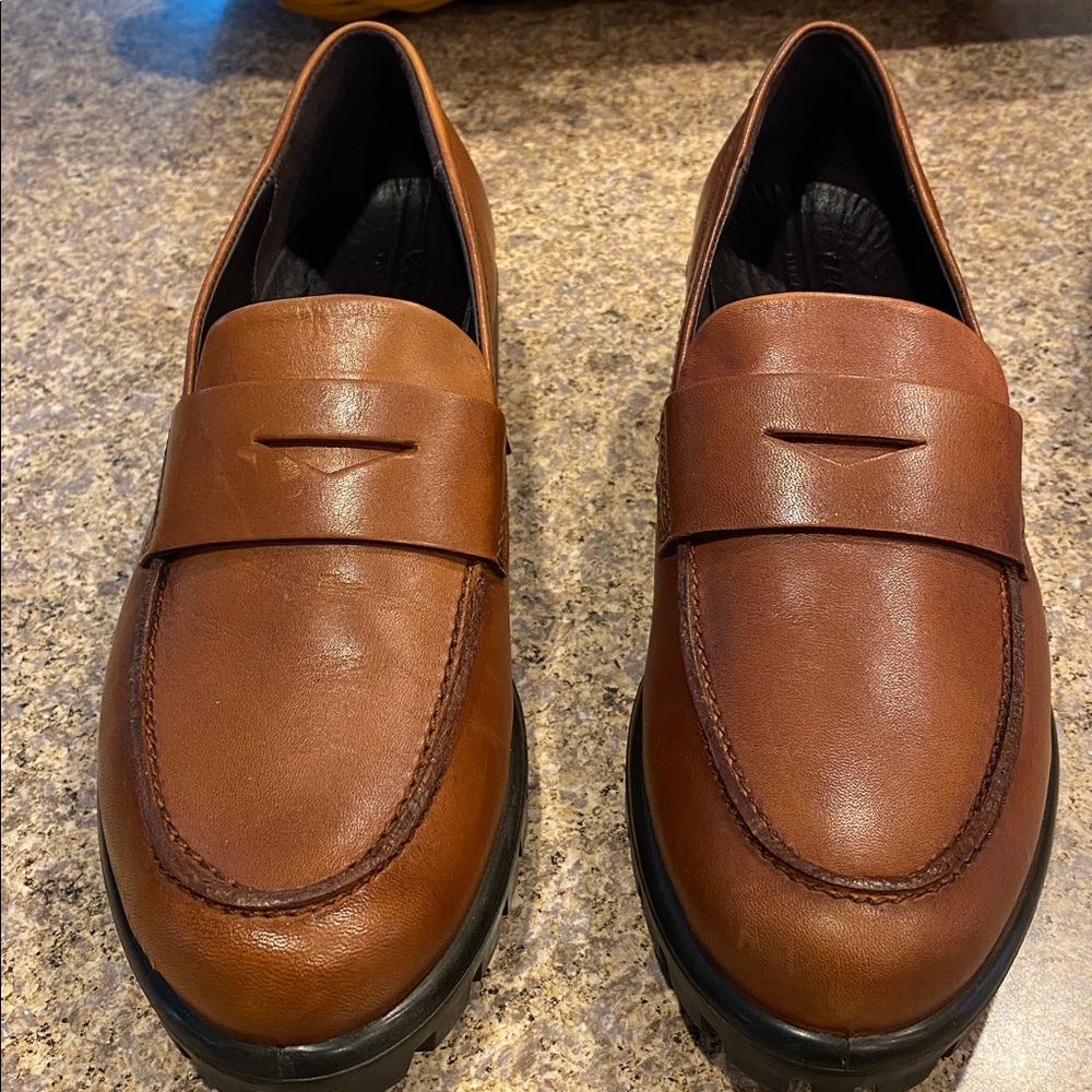Ecco Modtray Penny Loafer Cognac EU 38 U.S. 7- 7.5 Leather (Shoes Only-No Box) - Picture 4 of 17
